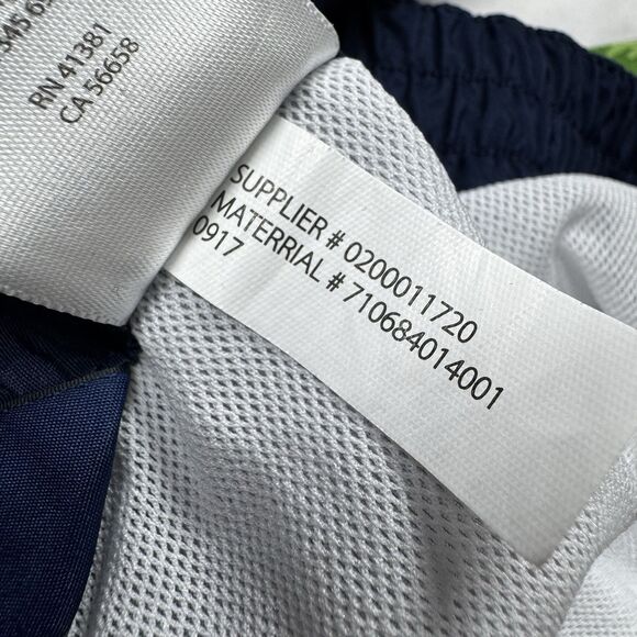 Polo Ralph Lauren Swim Shorts Men Medium Navy White Stripe Floral Hibiscus Trunk - Picture 15 of 15